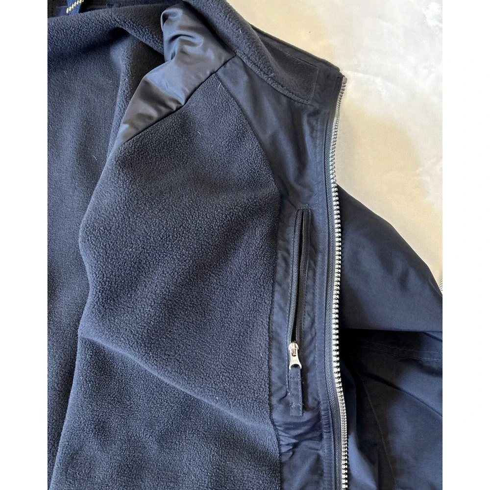 Lands' End Men's Squall Windproof Fleece Lined Zip Jacket XXL 50-52 Navy Blue